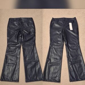 NWT Lot Of 2 No Boundaries Faux Leather Baby Bootcut Pants Size 4 Or 8